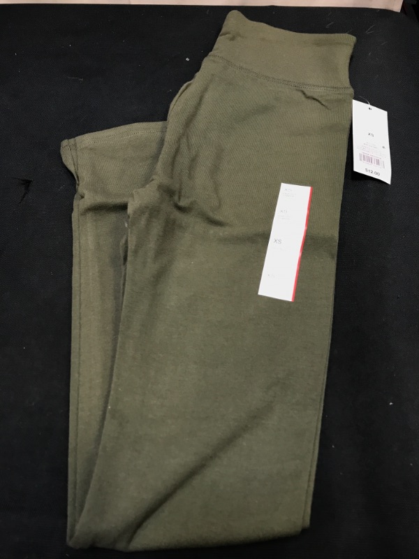 Photo 3 of High-Waisted Classic Leggings - color  DEEP OLIVE WOMENS EXTRA SMALL 

