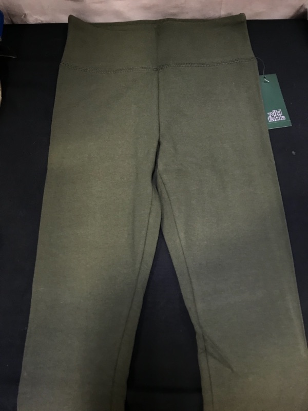Photo 2 of High-Waisted Classic Leggings - color  DEEP OLIVE WOMENS EXTRA SMALL 