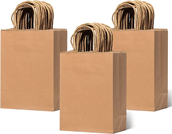 Photo 1 of Paper Bags 8 * 4.5 * 10.8Inches,50 pcs,Brown Paper Bags with Handle,Brown Kraft Paper Bags,Brown Gift Bag Bulk,Medium Kraft Gift Bags,Brown Bags
