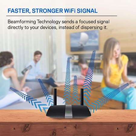 Photo 1 of Linksys EA6350 Dual-Band Wi-Fi Router for Home (AC1200 Fast Wireless Router),Black

