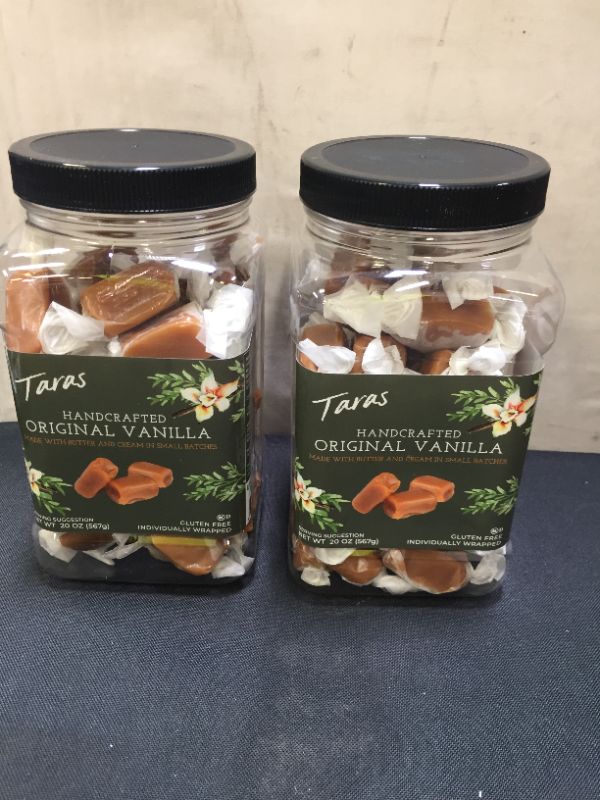 Photo 2 of (2) Tara's All Natural Handcrafted Gourmet Original Madagascar Vanilla Caramel: Small Batch, Kettle Cooked, Creamy & Individually Wrapped - 20 Ounce