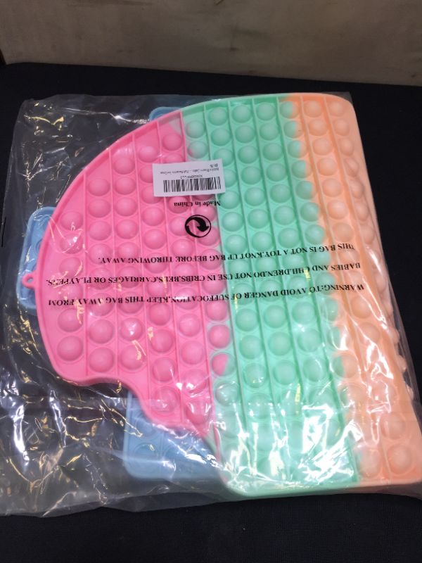 Photo 2 of Bubbles Biggest Jumbo Huge Pop Pops Poppers Sensory Toy, Super Big Extra Large XL Really Giant Mega Rainbow Popet, 1000 2000 100000 50 cm 19.6 inch Gigantic Oversized Push Macarons Ice Cream