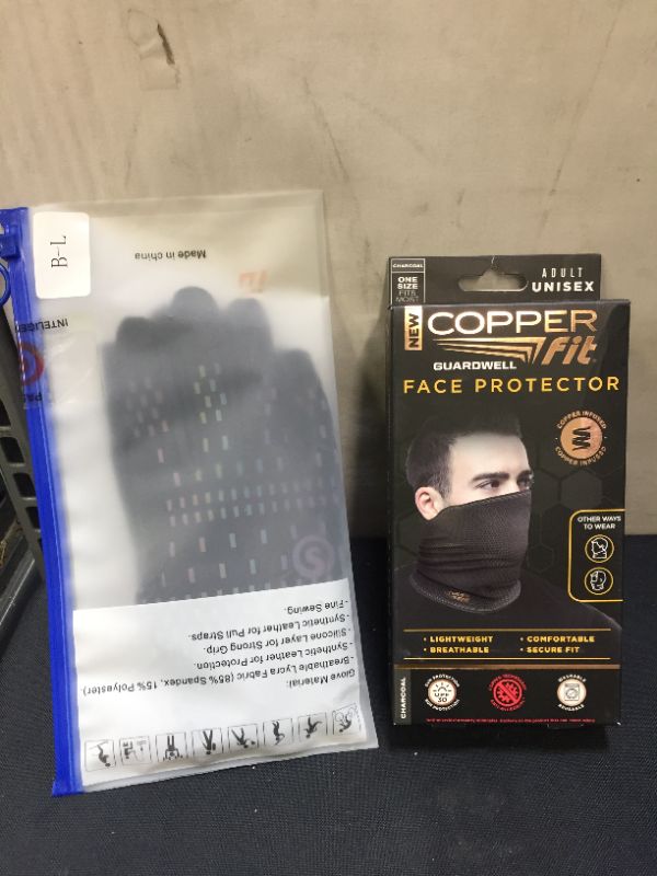 Photo 1 of CFGW2PKGY Guardwell Face Protector, Thermal Protection //// & ////  Cycling Fishing Gloves,UV Protection Full Finger Touch Screen Cooling Gloves UPF50+ Sun Gloves,Non-Slip Gym Gloves for Kayaking,Paddling,Fitness,Workout,Driving,Golf Men&Women
