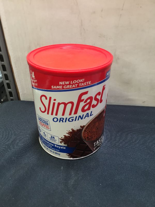 Photo 1 of SlimFast Meal Replacement Powder, Original Rich Chocolate Royale, Weight Loss Shake Mix, 10g of Protein, 34 Servings ( EXP: 07/05/2022)
