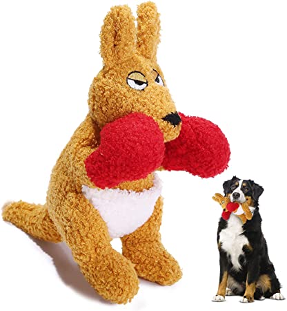Photo 1 of XVEIS Dog Toys for Small Medium Dogs, Squeaky Dog Toys with Larger Squeaker, Kangaroo Stuffed Plush Dog Toy for Teeth Cleaning
