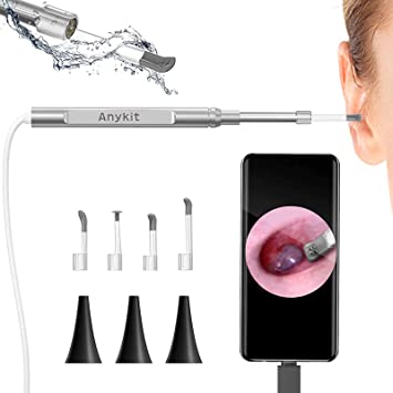 Photo 1 of Anykit Ear Wax Removal Tool, HD Otoscope for Android and PC-NOT for iPhone/iPad, Ultra Clear View Ear Camera with Wax Remover, Ear Endoscope with LED Lights, Ear Cleaning Camera with Ear Spoon
