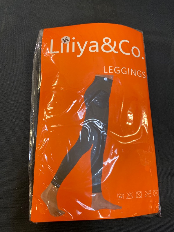 Photo 2 of Liliya & Co High Waisted Leggings for Women, Black  (Small/Medium)
