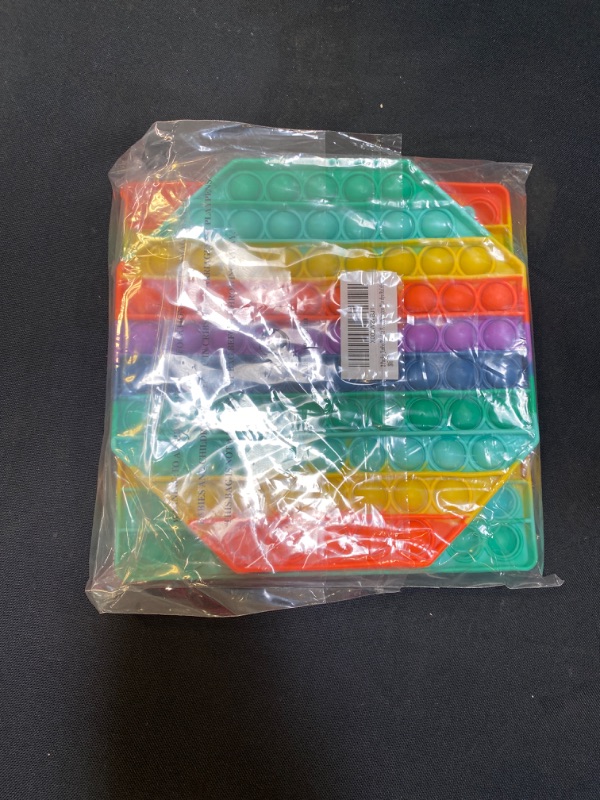 Photo 2 of 2 Packs Jumbo Toy Big Press Pop Popper, Tie dye Rainbow