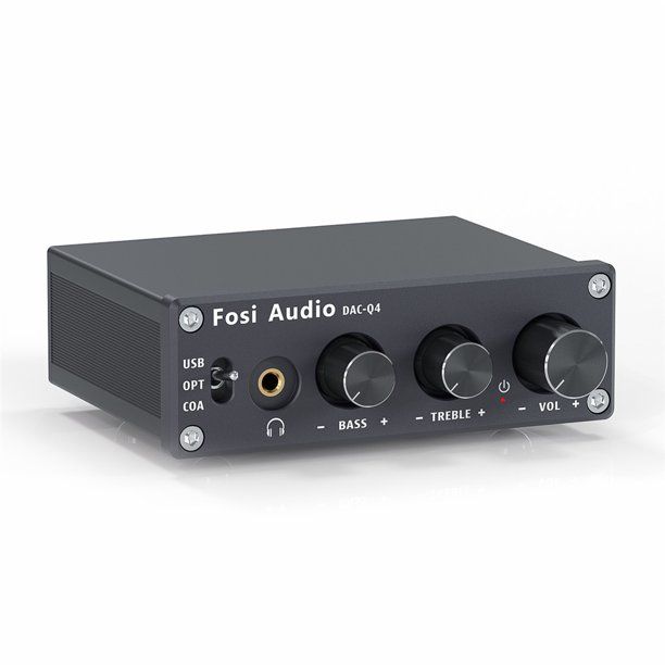 Photo 1 of Fosi Audio Q4 Headphone Amplifier Mini Stereo Gaming DAC 24-Bit 192 KHz USB Optical Coaxial to RCA AUX Digital-to-Analog Audio Converter Adapter for Home Desktop Powered Active Speakers
