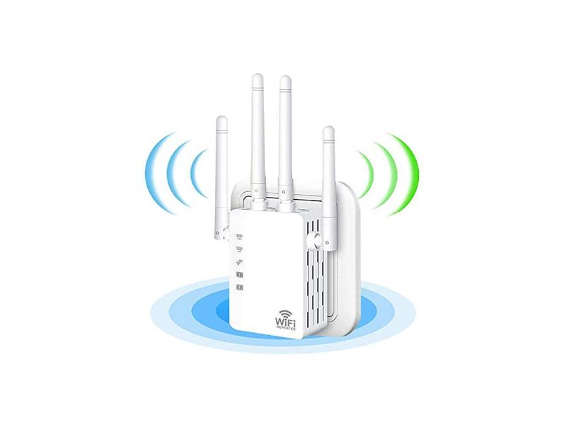 Photo 1 of WiFi Extender - Wireless Signal Repeater Up to 4500 Sqft - 1200Mbps Strong Wall WiFi Booster-Dual Band 2.4G & 5G - 4 360° Full Coverage Antennas Compatible devices	Smart TV