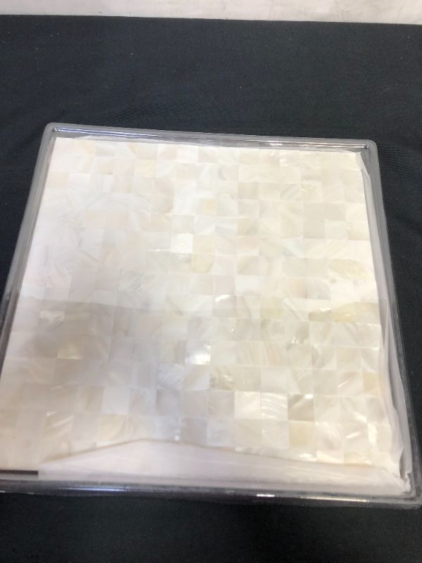 Photo 2 of Art3d Mother of Pearl Oyster White Mini Square 12" X 12" Mosaic Tiles Seamless Splice Pack of 6
