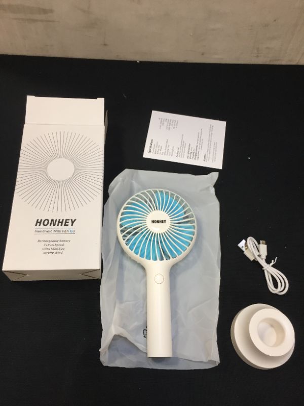 Photo 2 of 
HonHey Handheld Fan Portable, Mini Hand Held Fan with USB Rechargeable Battery