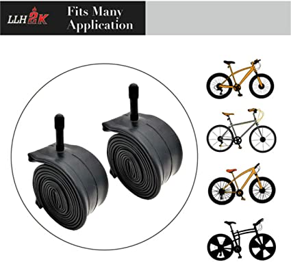 Photo 1 of 26 Inch Tube - 26 x 1.95 26x2.125 26x1.75 26 x 2.25 Bike Tube 26 x 2.125 with Extra Repair Levers and Kits,?6 Self-Adhesive Round Patches - Anti Heat Resistance
