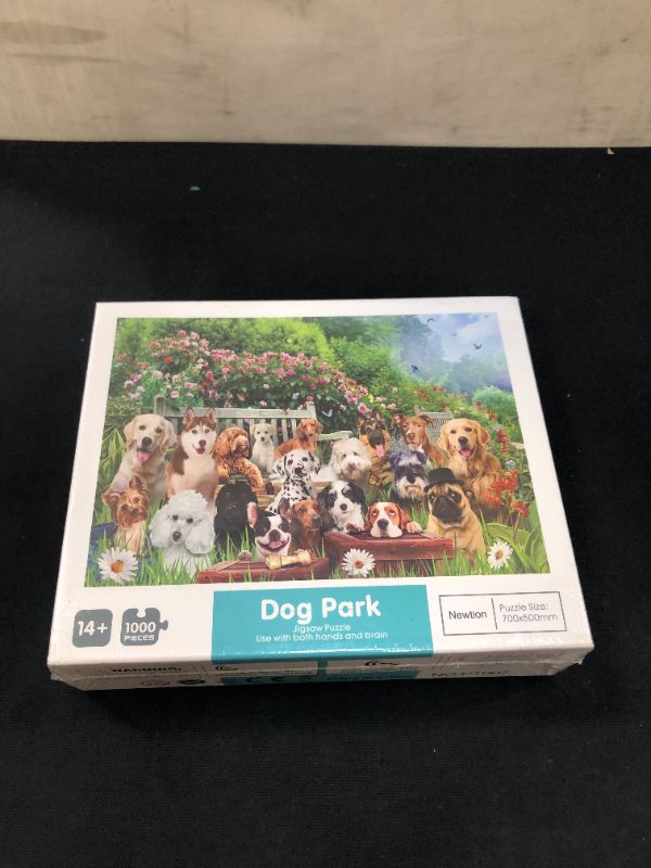 Photo 1 of 1000 PC PUZZLE ( PICTURE: DOG PARK ) ( SIZE: 700 X 500 MM ) 