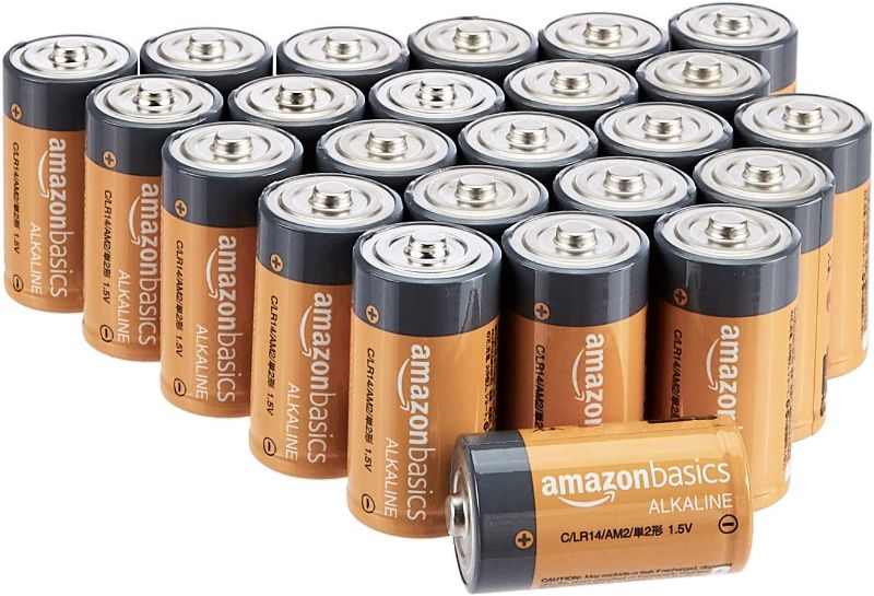 Photo 2 of Amazon Basics 24 Pack C Cell All-Purpose Alkaline Batteries, 5-Year Shelf Life, Easy to Open Value Pack
