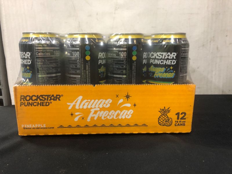 Photo 2 of  ENERGY DRINKS ROCKSTAR PUNCHED AGUAS FRESCAS PINEAPPLE Unknown Exp Date
