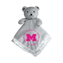 Photo 1 of BabyFanatic Girls Pink Security Bear - NCAA Michigan Wolverines - Officially Licensed Snuggle Buddy

