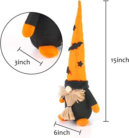 Photo 1 of FUTUREPLUSX Swedish Halloween Gnome Plush, Handmade Scandinavian Tomte Halloween Scandinavian Gnome Plush for Halloween Decoration Table Decor
