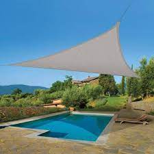 Photo 1 of 12 ft. x 12 ft. Almond Triangle Shade Sail
