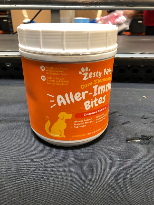 Photo 2 of Zesty Paws Allergy Immune Supplement for Dogs Lamb- with Omega 3 Wild Alaskan Salmon Fish Oil and EpiCor Digestive Prebiotics and Probiotics Anti Itch Skin Hot Spots Seasonal Allergies - 250 Count Bets BY Sept 2022
