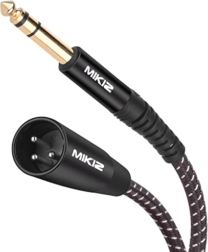 Photo 1 of MIKIZ 10Ft 1/4" TRS to XLR Male Balanced Cables Braided, 1-Pack
