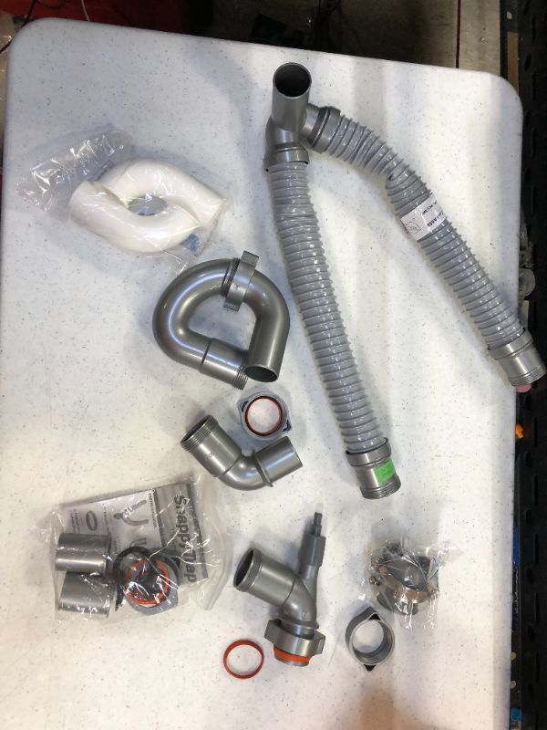 Photo 1 of Snappy Trap 1 1/2" Drain Kit for Double Kitchen Sinks