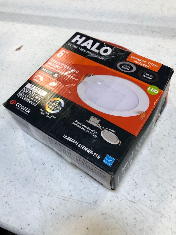 Photo 2 of  HALO HLB6099FS1EMWR-2TR Canless LED Recessed Light Selectable 2700K, 3000K, 3500