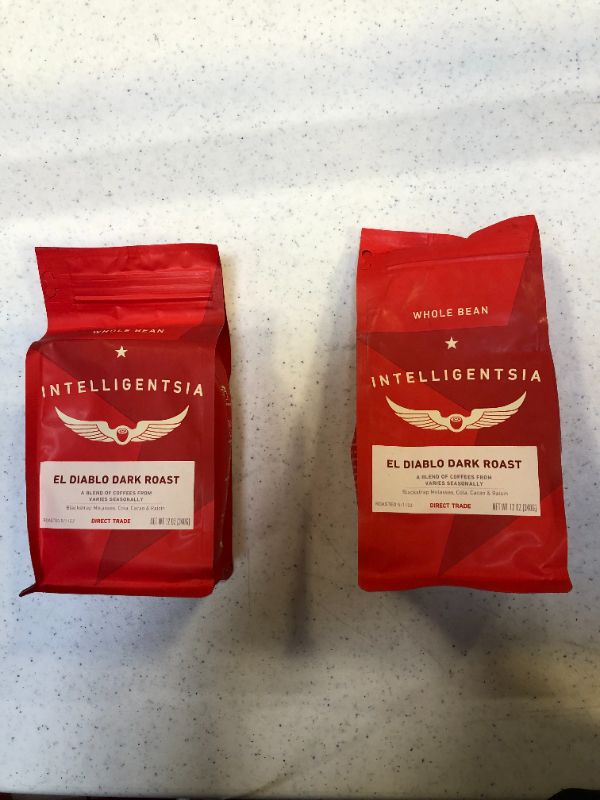 Photo 2 of 2 pack of Intelligentsia Direct Trade El Diablo Dark Roast Whole Bean Coffee -12oz