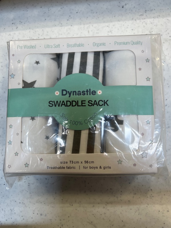 Photo 2 of Dynastle Baby Swaddle Blankets Baby Girl Boy Ollie Swaddle Sack 3 Pack Baby Swaddles 0-3 Month Newborn Babies for Nursery Swaddling Blankets, 
