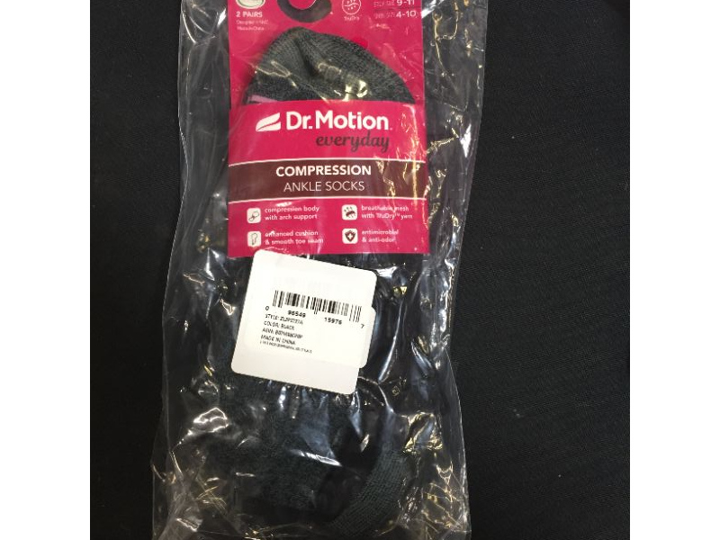 Photo 2 of Dr. Motion Women's 2pk Mild Compression Ankle Socks 4-10

