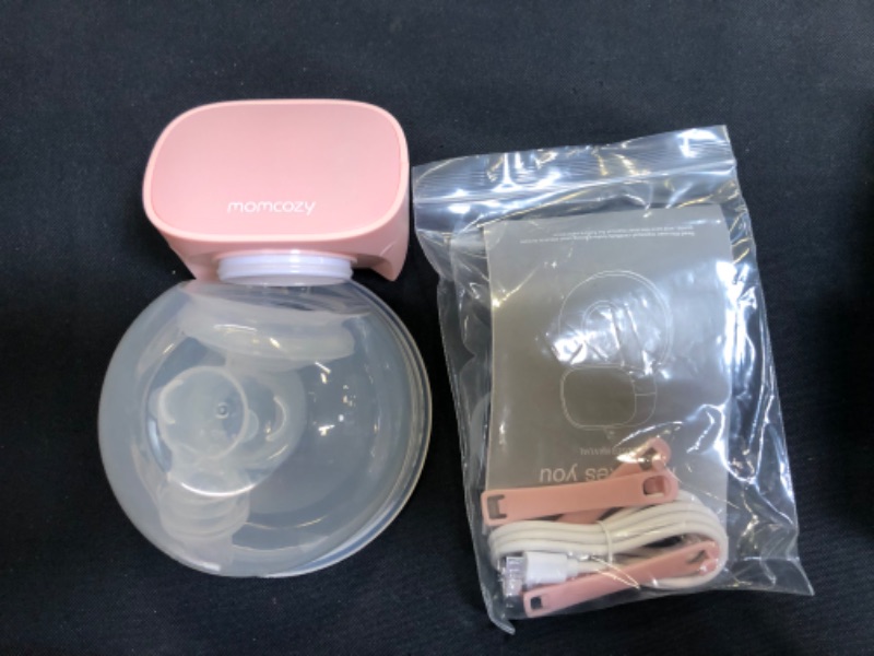 Photo 1 of Momcozy Wearable Breast Pump - Hands-Free Breast Pump with 2 Mode & 5 Levels, Portable Electric Wearable Breast Pump, Painless Breastfeeding Breastpump Can Be Worn in-Bra, 24mm Pink
