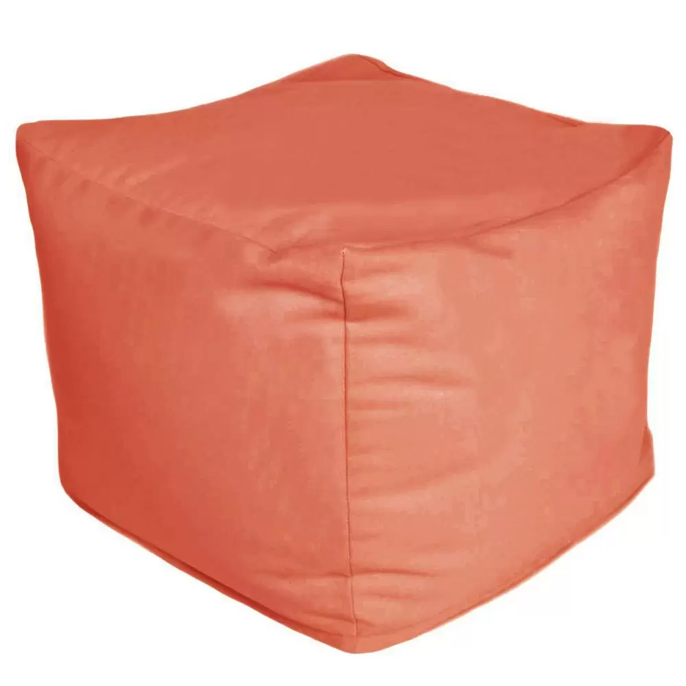 Photo 1 of 18" x 18" Outdoor Pouf Orange - Room Essentials
