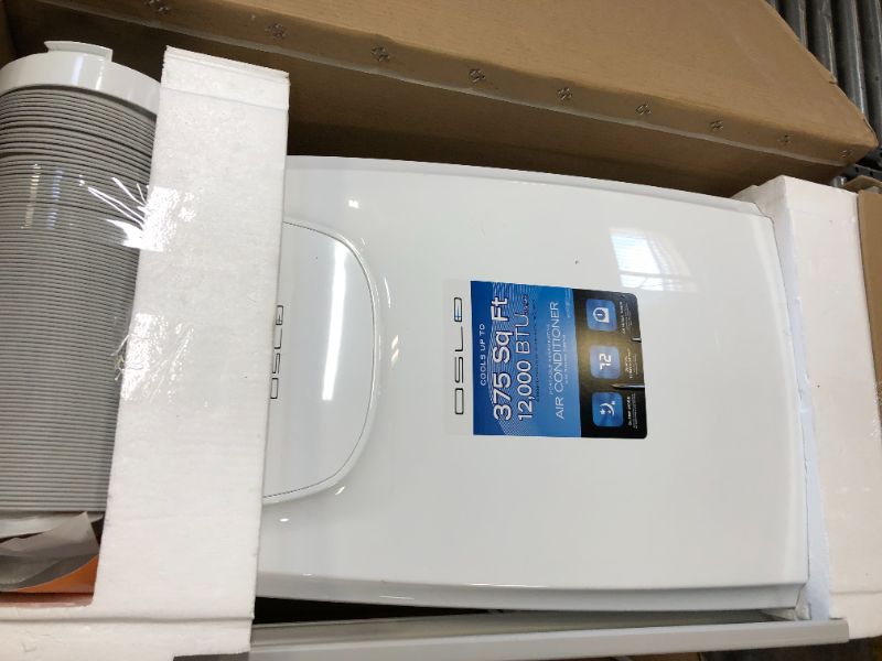 Photo 4 of 12000 BTU 8000 BTU(DOE) Portable Air Conditioner with Dehumidifier in White ONLY UNIT AND TUBING INCLUDED, NOTHING ELSE. 
