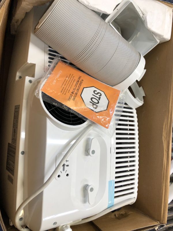Photo 3 of 12,000 BTU (8,000 BTU DOE) Portable Air Conditioner with Dehumidifier and Mirage Display in White
