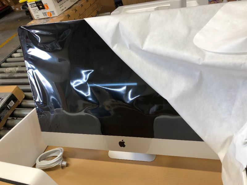Photo 5 of Apple - 27" iMac® with Retina 5K display - Intel Core i5 (3.1GHz) - 8GB Memory - 256GB SSD - Silver, FACTORY SEALEAD PRIOR TO INSPECTION. OPENED TO CHECKING MATCHING SERIAL # ON BOXES. PREVIOUSLY HAD FACTORY SEAL SHOWN IN LAST PICTURE. NEW. 