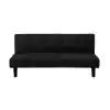 Photo 1 of Zoren 33.1 in. Black Fabric 3-Seater Armless Convertible Tuxedo Sofa
