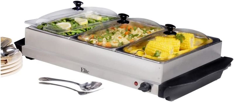 Photo 1 of Maxi-Matic Elite Platinum 7.5 qt. Stainless Steel Buffet Server
