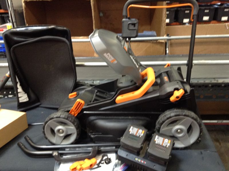 Photo 3 of --PARTS ONLYWorx WG779 40V Power Share 4.0Ah 14" Cordless Lawn Mower (Batteries & Charger Included)--SOLD BY PARTS
