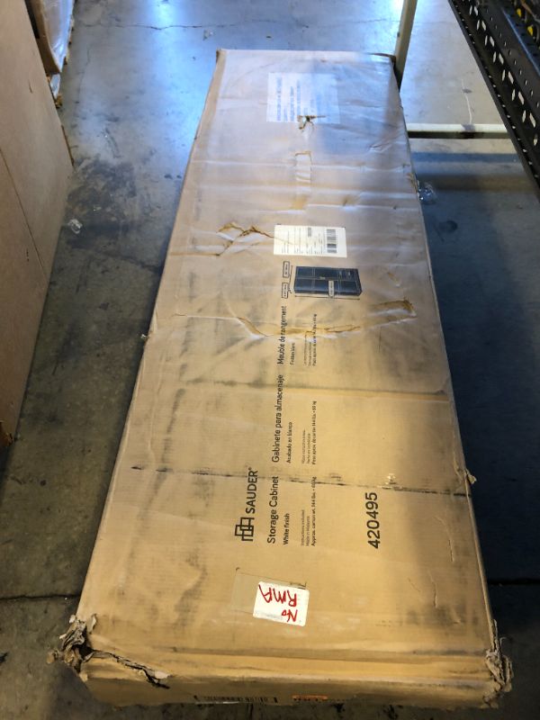 Photo 1 of Sauder Large Storage Cabinet, Soft White Finish
