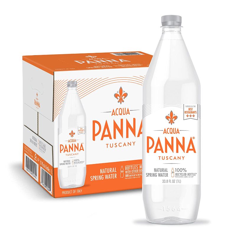 Photo 1 of Acqua Panna Natural Spring Water, 33.8 Oz Plastic Bottles (12 PACK) MISSING 1 BEST BEFORE  05/2023, PACKAGE DMG 

