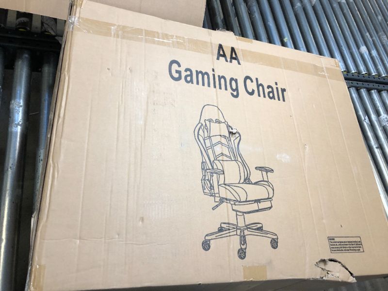 Photo 2 of AA Products Gaming Chair Ergonomic High Back Computer Racing Chair Adjustable Office Chair with Footrest, Lumbar Support Swivel Chair - BlackOrange
