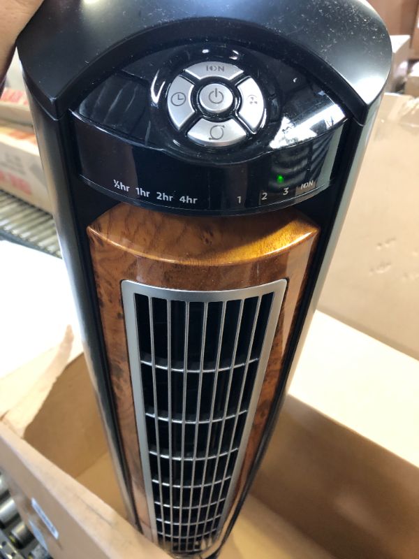 Photo 2 of ***NO BOX**Lasko Wind Curve Electric Oscillating Tower Fan with Bluetooth Technology for Indoor, Bedroom and Home Office Use, 42", Blackwood T42905
