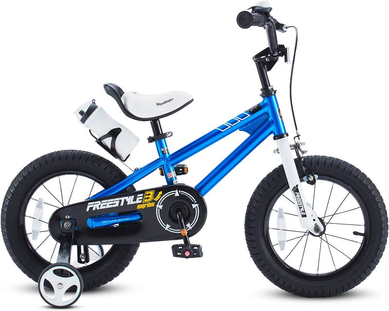 Photo 1 of RoyalBaby Freestyle Kids Bike 14 Inch Bicycle for Boys Girls Ages 3-12 Years, 
