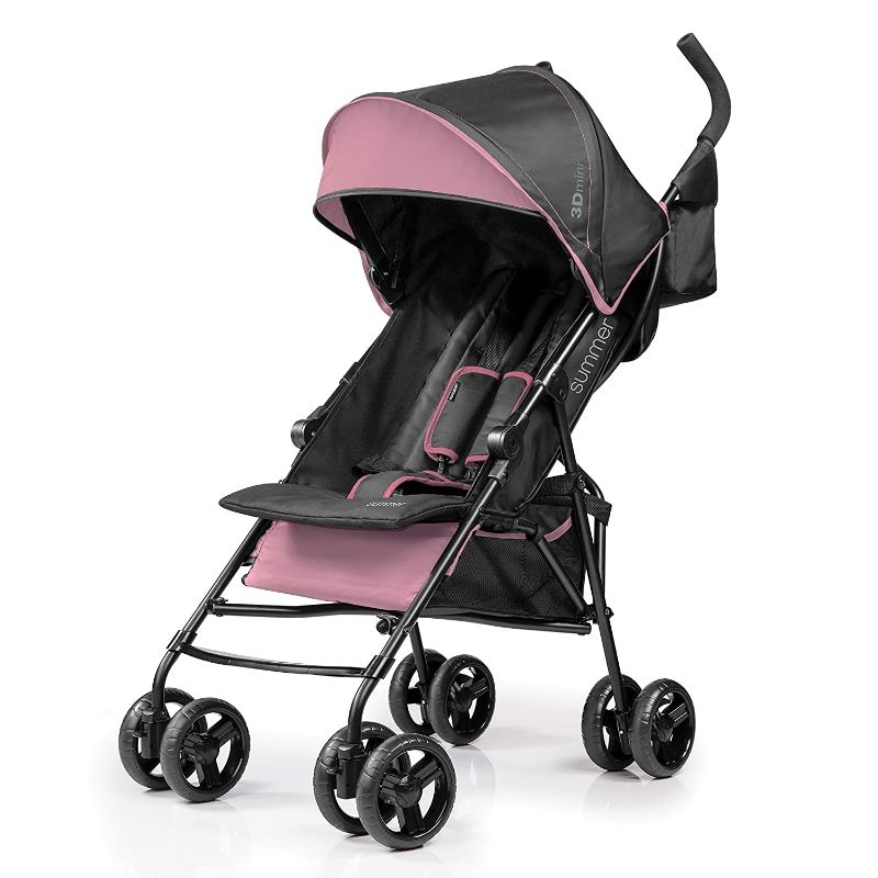 Photo 1 of Summer 3Dmini Convenience Stroller, Pink – Lightweight Infant Stroller with Compact Fold, Multi-Position Recline, Canopy with Pop Out Sun Visor and More – Umbrella Stroller for Travel and More
