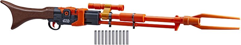 Photo 1 of NERF Star Wars Amban Phase-Pulse Blaster, The Mandalorian, Scope, 10 Official Elite Darts, Breech Load, 50.25 Inches Long (Amazon Exclusive)
