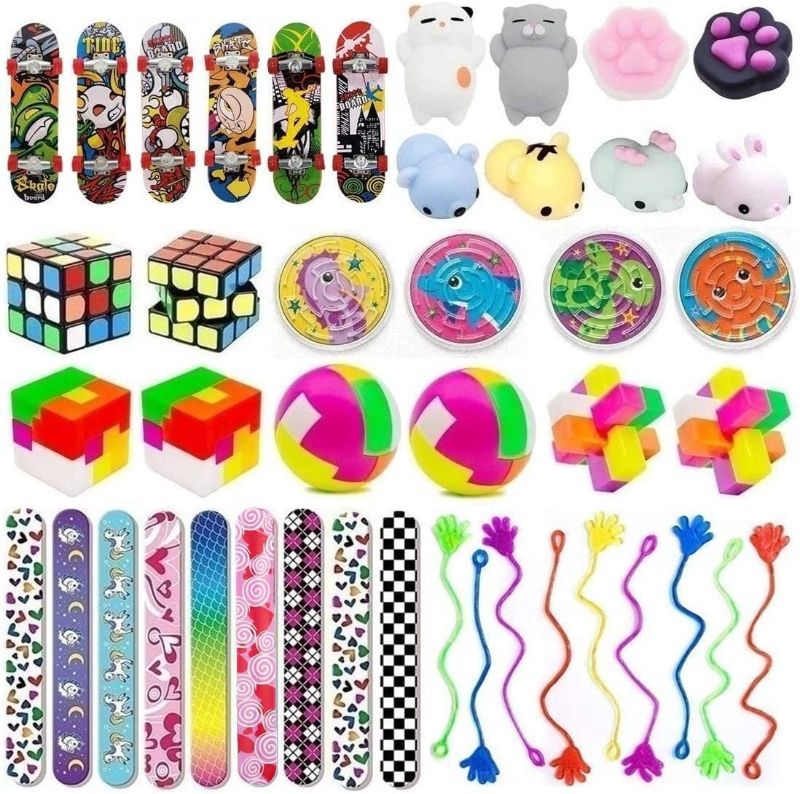 Photo 1 of 44 Pc Party Favor Toy Assortment for Kids Party Favor, Birthday Party, School Classroom Rewards, Carnival Prizes, Pinata Fillers, Treasure Chest, Prize Box Toys, Goody Bag Fillers
