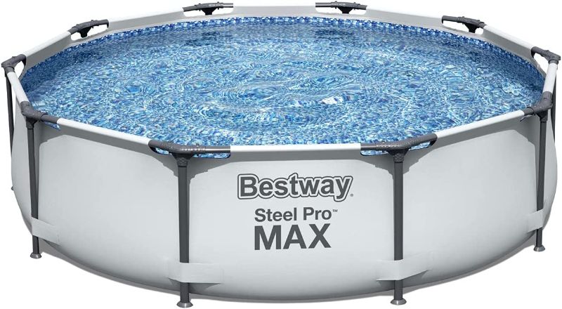 Photo 1 of Bestway 56597E Steel Pro MAX Ground Frame Pools, 14' x 33", Grey 