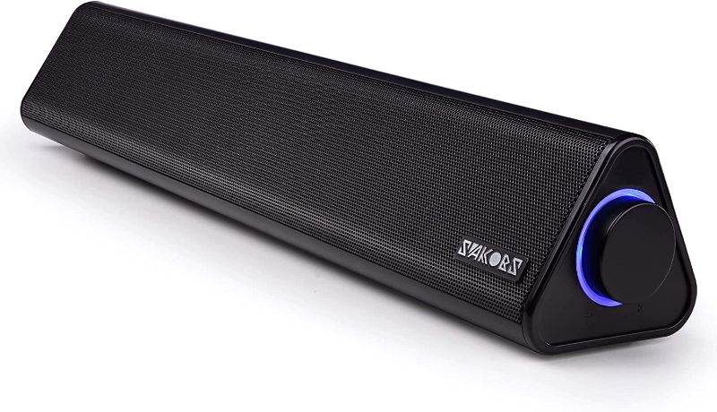 Photo 1 of Computer Speakers, SAKOBS 360 HiFi Stereo Computer Speakers for Desktop,Stylish Slim 2.0 PC Speakers for Desktop Laptop Monitor Projector, 3.5mm AUX-in Connection, USB Powered Computer Sound Bar
