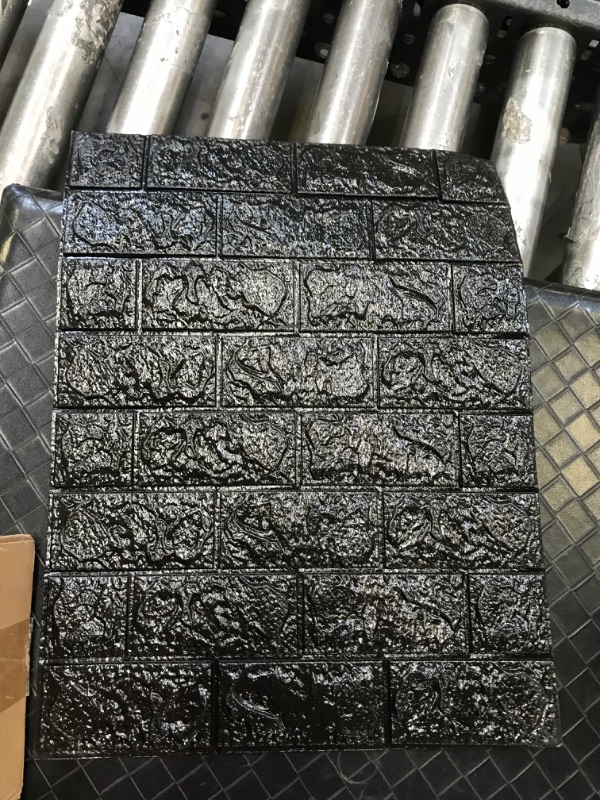 Photo 1 of Art3d 30 Pcs 3D Brick Wallpaper in Black, Faux Foam Brick Wall Panels Peel and Stick, Waterproof for Bedroom, Living Room, and Laundry Decor (43.5Sq.Ft)
