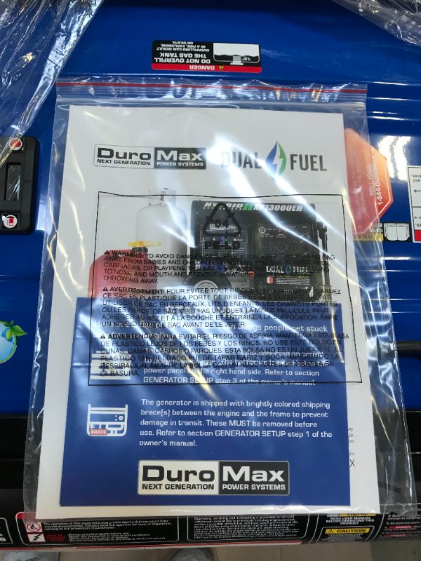 Photo 4 of DuroMax XP13000EH Generator, Blue/Gray & Conntek 1450SS2-15 50 Amp Temp Power Generator Cord, 15 Feet, Black
